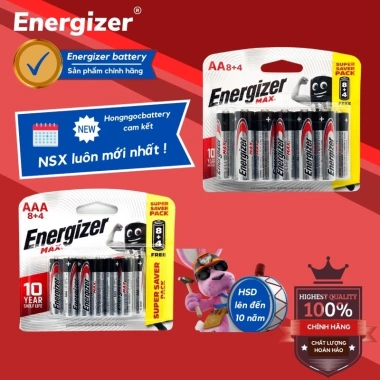 Pin AA/AAA/AAAA/9V Energizer 1,5V Siêu Bền - Chính Hãng, Giá Ưu Đãi 48.000₫