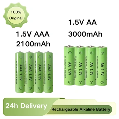 Pin Alkaline Sạc 1.5V AA 3.000mAh và AAA 2.100mAh - Giá 77k Giao Hàng Siêu Tốc