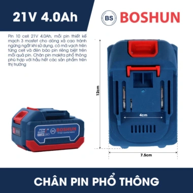 Pin BOSHUN 10 Cell 2.000mAh - Mạch 3 Mosfet, Vỏ Chống Cháy, Giá Ưu Đãi 265k 3 Pin BOSHUN 10 Cell 2.000mAh - Mạch 3 Mosfet, Vỏ Chống Cháy, Giá Ưu Đãi 265k 3