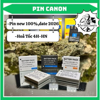 Pin Canon NB-1L‑NB-11L dung lượng cao, thay thế chuẩn, giảm 21% còn 112.700₫