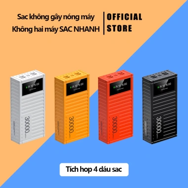 Pin Container 50.000mAh Sạc Nhanh và LED Hiển Thị, Vỏ Bền Thêu Đặc - Chỉ 203.000₫