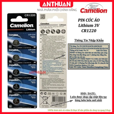 Pin CR1.220 Camelion 3V - Chất lượng cao, đồng hồ, áo, CMOS - Giá 12.000 VNĐ