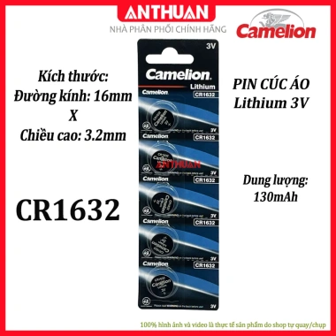 Pin CR1.632 Camelion Sony 3V chất lượng cao cho áp suất lốp, pin nút áo thay điều khiển CMOS - Giá chỉ 28.000₫
