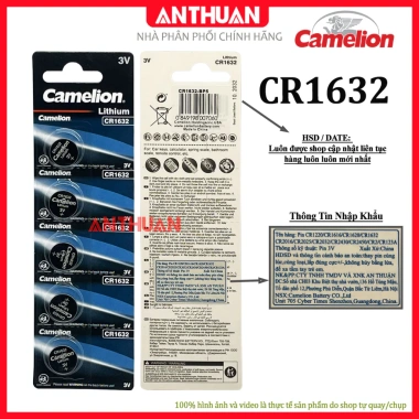 Pin CR1.632 Camelion Sony 3V chất lượng cao cho áp suất lốp, pin nút áo thay điều khiển CMOS - Giá chỉ 28.000₫ 3 Pin CR1.632 Camelion Sony 3V chất lượng cao cho áp suất lốp, pin nút áo thay điều khiển CMOS - Giá chỉ 28.000₫ 3