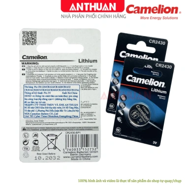 Pin CR2.430 Camelion 3V Chính Hãng 5.011LC - Chất lượng cao, mới, giá 35.000 VNĐ