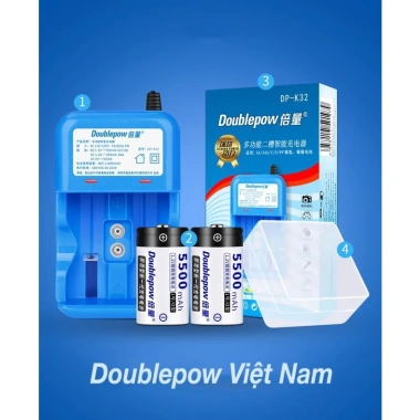 Pin Đại Sạc D LR20 & Sạc Pin DP-K32 2A/3A/9V Tự Ngắt cho Bếp Ga, Đèn Pin, Radio - 119.000 VND