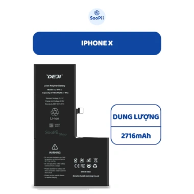 Pin Deji Dung Lượng Cao, Chuẩn Cho iPhone X, XS, XR, XSM – Giá Ưu Đãi 305.000₫