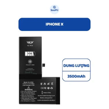 Pin Deji Dung Lượng Cao, Chuẩn Cho iPhone X, XS, XR, XSM – Giá Ưu Đãi 305.000₫