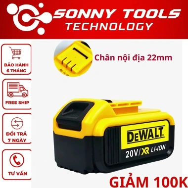 Pin Dewalt 10 Cell 22mm Đèn Báo, Dòng Xả Cao - Giá Ưu Đãi 283k
