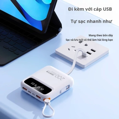 Pin dự phòng 20.000mAh 3 màu - Siêu nhỏ gọn, hiển thị pin, tương thích Android và iPhone, giá ưu đãi 127.800 VND