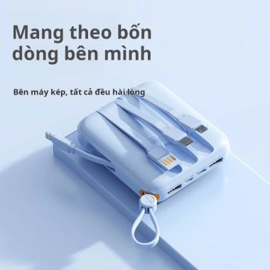 Pin dự phòng 20.000mAh 3 màu - Siêu nhỏ gọn, hiển thị pin, tương thích Android và iPhone, giá ưu đãi 127.800 VND 5 Pin dự phòng 20.000mAh 3 màu - Siêu nhỏ gọn, hiển thị pin, tương thích Android và iPhone, giá ưu đãi 127.800 VND 5