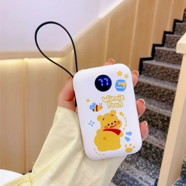 Pin Dự Phòng 20.000mAh Màn Hình Mickey, Cáp Sạc Ngoài, iPhone/Xiaomi, Giá 330k