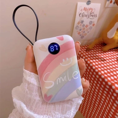 Pin Dự Phòng 20.000mAh Màn Hình Mickey, Cáp Sạc Ngoài, iPhone/Xiaomi, Giá 330k