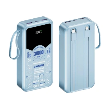 Pin dự phòng 30.000mAh Kozmo KM03 - Sạc nhanh, an toàn, công suất lớn, 2 màu Đen-Trắng, giá chỉ 547.800₫