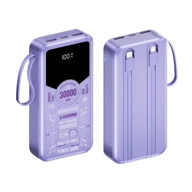Pin dự phòng 30.000mAh Kozmo KM03 - Sạc nhanh, an toàn, công suất lớn, 2 màu Đen-Trắng, giá chỉ 547.800₫