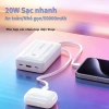 Pin dự phòng 50.000m 3 cổng, nhỏ gọn, sạc nhanh 20W, phù hợp mọi điện thoại, an toàn, giá ưu đãi 339.999đ 4