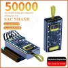 Pin dự phòng 50.000mAh trong suốt sạc nhanh PD20W, 4 dây sạc & đèn LED chiếu sáng - Giá 329.000đ