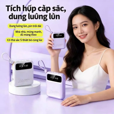 Pin dự phòng COD 20.000mAh sạc nhanh 22.5W LED hiển thị, tháo rời, di động 35.950₫