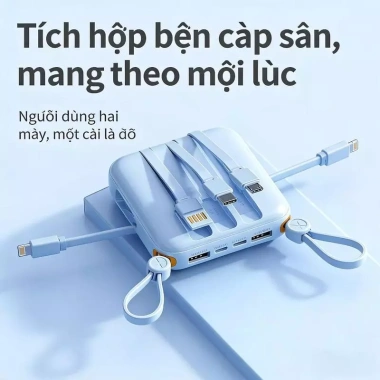 Pin dự phòng COD 20.000mAh sạc nhanh 22.5W LED hiển thị, tháo rời, di động 35.950₫