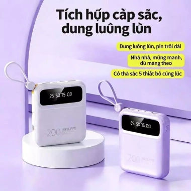 Pin dự phòng COD 20.000mAh sạc nhanh 22.5W LED hiển thị, tháo rời, di động 35.950₫