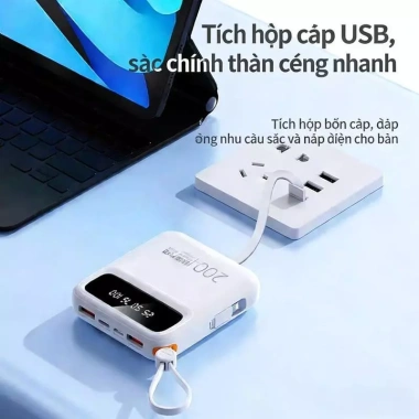 Pin dự phòng COD 20.000mAh sạc nhanh 22.5W LED hiển thị, tháo rời, di động 35.950₫