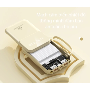 Pin dự phòng mini 20.000mAh kèm dây YM-993, giảm còn 119.000₫