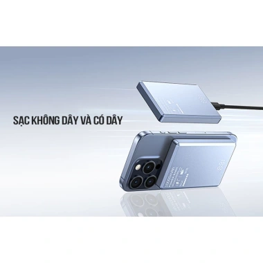 Pin Dự Phòng REMAX RPP-109 10.000mAh, Sạc Không Dây Magnetic, QC3.0 PD 20W Type‑C, CCC – 439.000₫