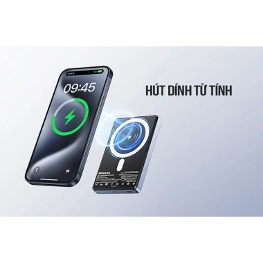 Pin Dự Phòng REMAX RPP-109 10.000mAh, Sạc Không Dây Magnetic, QC3.0 PD 20W Type‑C, CCC – 439.000₫