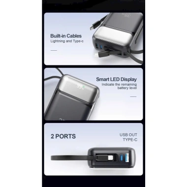 Pin Dự Phòng WiWU Galaxy Series 20.000mAh 35W - Đạt chuẩn 3C, kèm 2 cáp Type-C & iPhone, giá 649.000₫