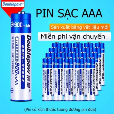 Pin đũa AAA Doublepow 900mAh 1.2V Ni‑MH – Thế hệ mới, bền bỉ, sạc 1.200 lần, hàng chính hãng, giá 32.000₫
