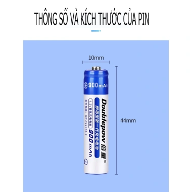 Pin đũa AAA Doublepow 900mAh 1.2V Ni‑MH – Thế hệ mới, bền bỉ, sạc 1.200 lần, hàng chính hãng, giá 32.000₫ 7