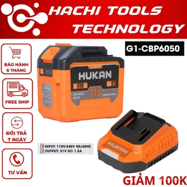 Pin HUKAN 20 Cell 6A và Sạc G1-CBP6.050 1.5A, 4 Mosfet, Vỏ Chống Va Đập - Giá 750k
