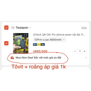 Pin iPhone Pisen nội địa Trung dung lượng chuẩn, siêu cao - Giá chỉ 200.000 VND