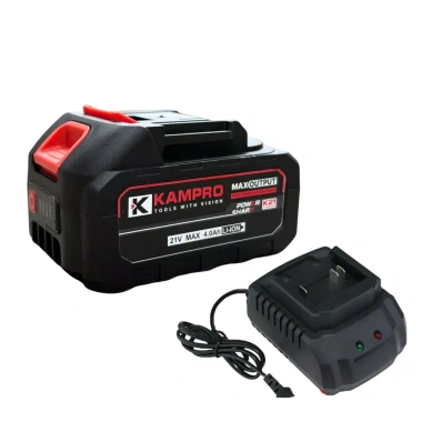 Pin Kampro 10 cell 21V đèn báo, chân M21 - Dùng cho máy khoan, bắn bulong, giá ưu đãi