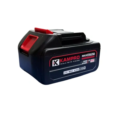 Pin Kampro 10 cell 21V đèn báo, chân M21 - Dùng cho máy khoan, bắn bulong, giá ưu đãi