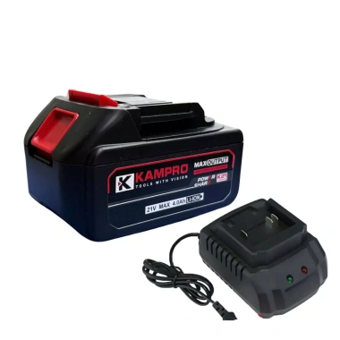 Pin Kampro 10 cell 21V đèn báo, chân M21 - Dùng cho máy khoan, bắn bulong, giá ưu đãi