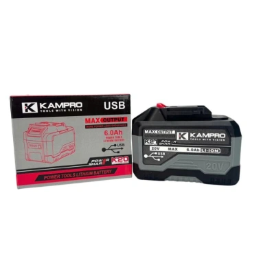 Pin KAMPRO ULTRA 15Cell 6.0Ah 4 Mosfet Mạch To Chống Ngắt USB Đèn LED ABS - 450k