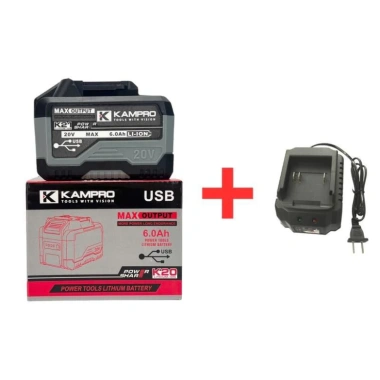 Pin KAMPRO ULTRA 15Cell 6.0Ah 4 Mosfet Mạch To Chống Ngắt USB Đèn LED ABS - 450k