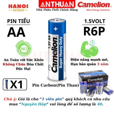 Pin Khô AA/AAA Camelion Cao Cấp - An toàn, bền mạnh, pin tiểu đũa carbon R6P R03P mới 100% - Giá 9.000đ