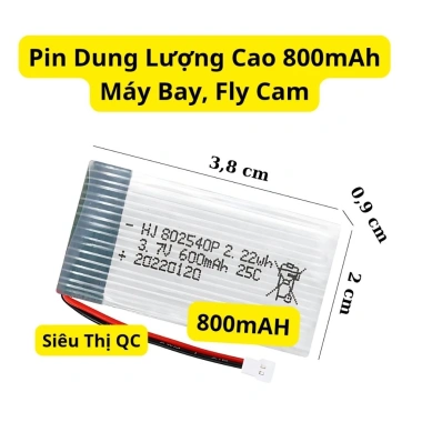 Pin Lipo 600mAh 3.7V 25C cho Flycam, Drone, Máy Bay Điều Khiển - Dung Lượng Cao, Tương Thích Nhiều Thiết Bị