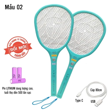 Pin Lithium dung lượng cao siêu bền, bảo hành 12 tháng - Vợt muỗi cao cấp 79k