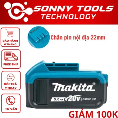 Pin Makita 20V dung lượng khủng, chân pin nội địa cho máy khoan & siết bulong - 283k