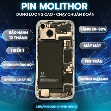 Pin Molithor Dung Lượng Cao 5.000mAh - Sạc nhanh, bảo vệ an toàn, giá 550.000 VNĐ
