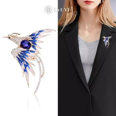 Pin nam Phượng Hoàng Chim Thổ Cẩm Động Vật 5 màu – làm đẹp áo, quà tặng nữ