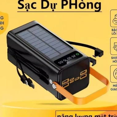 Pin năng lượng mặt trời 50.000mAh - Đèn LED, sạc nhanh 120W, đa thiết bị