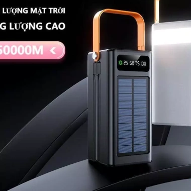 Pin năng lượng mặt trời 50.000mAh - Đèn LED, sạc nhanh 120W, đa thiết bị