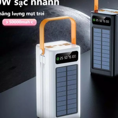 Pin năng lượng mặt trời 50.000mAh - Đèn LED, sạc nhanh 120W, đa thiết bị