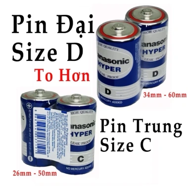 Pin Panasonic AA, AAA, 9V Trung C, Đa D - Giá chỉ 12.000đ, tiết kiệm hơn 2.000đ 9