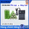 Pin Sạc 1.5V AA 3.000mAh - AAA 2.100mAh - Pin Kiềm Chất Lượng Cao, Bộ Sạc 4 Ngăn Giá Ưu Đãi 96.250 VND