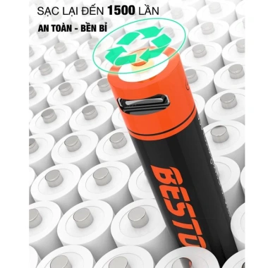 Pin sạc 1.5V AA AAA USB Beston Lithium 3.500mWh Dùng cho Micro karaoke, máy đo huyết áp, vỉ 02, giảm giá 119k 5 Pin sạc 1.5V AA AAA USB Beston Lithium 3.500mWh Dùng cho Micro karaoke, máy đo huyết áp, vỉ 02, giảm giá 119k 5
